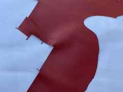 Scampolo pelle vitello rosso per Artigianato