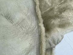 Pelle di shearling verde acqua