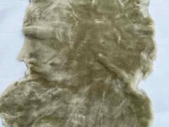Pelle di shearling verde acqua