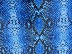 Scampoli pelle stampata effetto pitone azzurro
