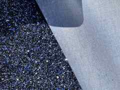 Glitter colore bleu per calzatura e pelletteria