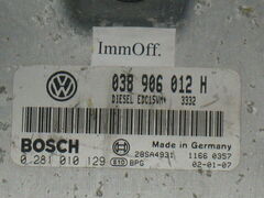ECU SKODA OCTAVIA 1.9 TDI ALH 038906012H, 038 906 012 H, BOSCH