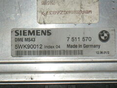 ECU BMW E46 3.0 - 5WK90012 index 03 / 7511570 DMEMS43