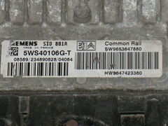 ECU PEUGEOT 2.0 5WS40106G-T SW 9653647880 HW 9647423380 SID801A