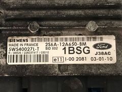 Ecu FORD FIESTA 1.4 TDCI 5WS40027K- T 2S6A-12A650-BL SID802