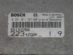 ECU FIAT DOBLO 1.9 JTD 55193786 BOSCH 0281011557 EDC15C7