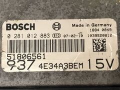 ECU ALFA ROMEO GT 1.9 FIAT STILO 0281012883 55206271 4E34A3BDM