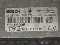 ECU FIAT STILO 1.9 JTD BOSCH 0281011510, 55190005, 192