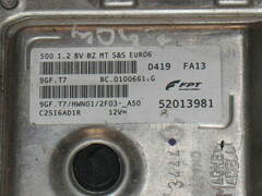 ECU FIAT 500 1.2 52013981 9GF.T7 HWN01 2F03-A50
