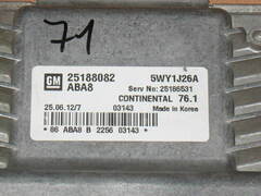 ECU CHEVROLET CRUZE 25188082 ABA8 5WY1J26A 25186531 76.1