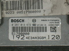 ECU ALFA ROMEO FIAT 1.9 JTD BOSCH 0281013672, 51798000