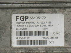 ECU FIAT PUNTO 55195172 MJD 6JF.P1 MJD6JF.P1 MJD 6JF.P1 HW01A