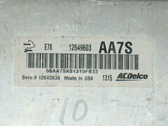 ECU CHEVROLET VOLT 12649603 12643636 E78 ECU AA7S