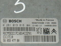 ECU CENTRALINA CITROEN C3 BOSCH 0281019818 9805947780 EDC17C10
