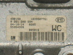 Ecu opel corsa tigra z14xep bosch 0261208394, 55354328 wc