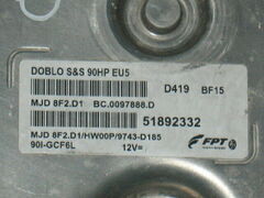 ECU Fiat Dobl1.3 Mjt 90cv 9743D185 51892332 MJ8DF2.D1 32 HW00P