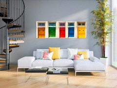 Quadro Con Le Porte Colorate Cm. 120x40 - ARREDALACASA
