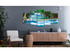 Quadro La Cascata Azzurra Cm.100x50 E 200x100 ARREDALACASA