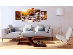 Quadro Una Cascata Cm.100x50 E 200x100 Verde - ARREDALACASA