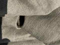 Pezze di tessuto grezzo jeans verde slavato