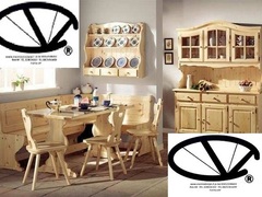 soggiorno completo in pino tinta naturale