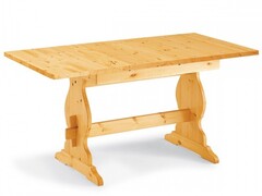 Tavolo allungabile in legno massello190/370 3 Sedie impagliate