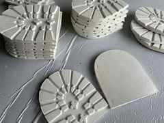 Stock tacchi gomma bianca disegno carrarmato