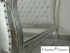 Letto barocco bianco argento matrimoniale promo