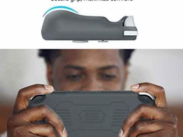 Nintendo Switch lite grigia nuova + gioco + 2 pellicole in vetro + cover ergonomica + case borsa - 5/8