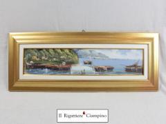 Quadro orizzontale lungo con paesaggio