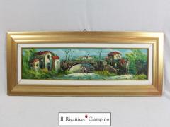 Quadro orizzontale lungo con paesaggio