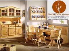 Soggiorno Como CGP3 in Pino Massello verniciato naturale in Stile Rustico Cod 0022