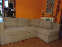 Divano angolare, letto, ikea con cassettoni