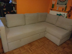 Divano angolare, letto, ikea con cassettoni
