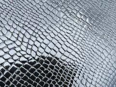 Pelle stampata Cocco nera per Artigianato