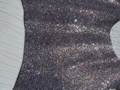 Pelle glitterata nera per Artigianato – G44