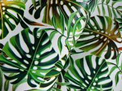Pellame stampa floreale verde per Artigianato – FA9