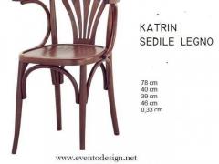 Sedia viennese in legno