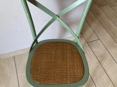 5 sedie vintage, con seduta in rattan (Wanda)