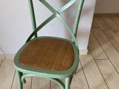 5 sedie vintage, con seduta in rattan (Wanda)