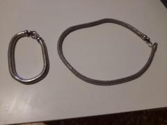 Snake arg925 Collana e bracciale