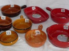Coccio terracotta smaltata tegame forno brocca