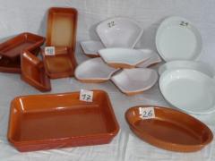 Coccio terracotta smaltata tegame forno brocca