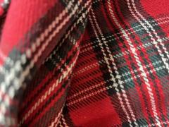 Scampolo tessuto tartan scozzese rosso