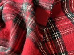 Scampolo tessuto tartan scozzese rosso