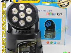 EFFETTO LUCE TESTA MOBILE 7 LED DA 10W