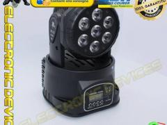 EFFETTO LUCE TESTA MOBILE 7 LED DA 10W