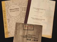 Raccolta manuali macchine utensili anni 50-60.
