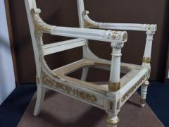 Poltrona stile Versace Laccata e Dorata senza imbottitura