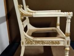 Poltrona stile Versace Laccata e Dorata senza imbottitura